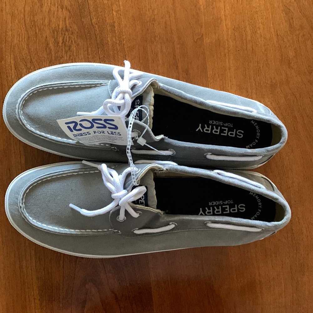 SPERRY NEW WITH TAGS Grey Canvas loafers size 11.5